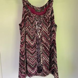 Purple Sequin Accent Tank